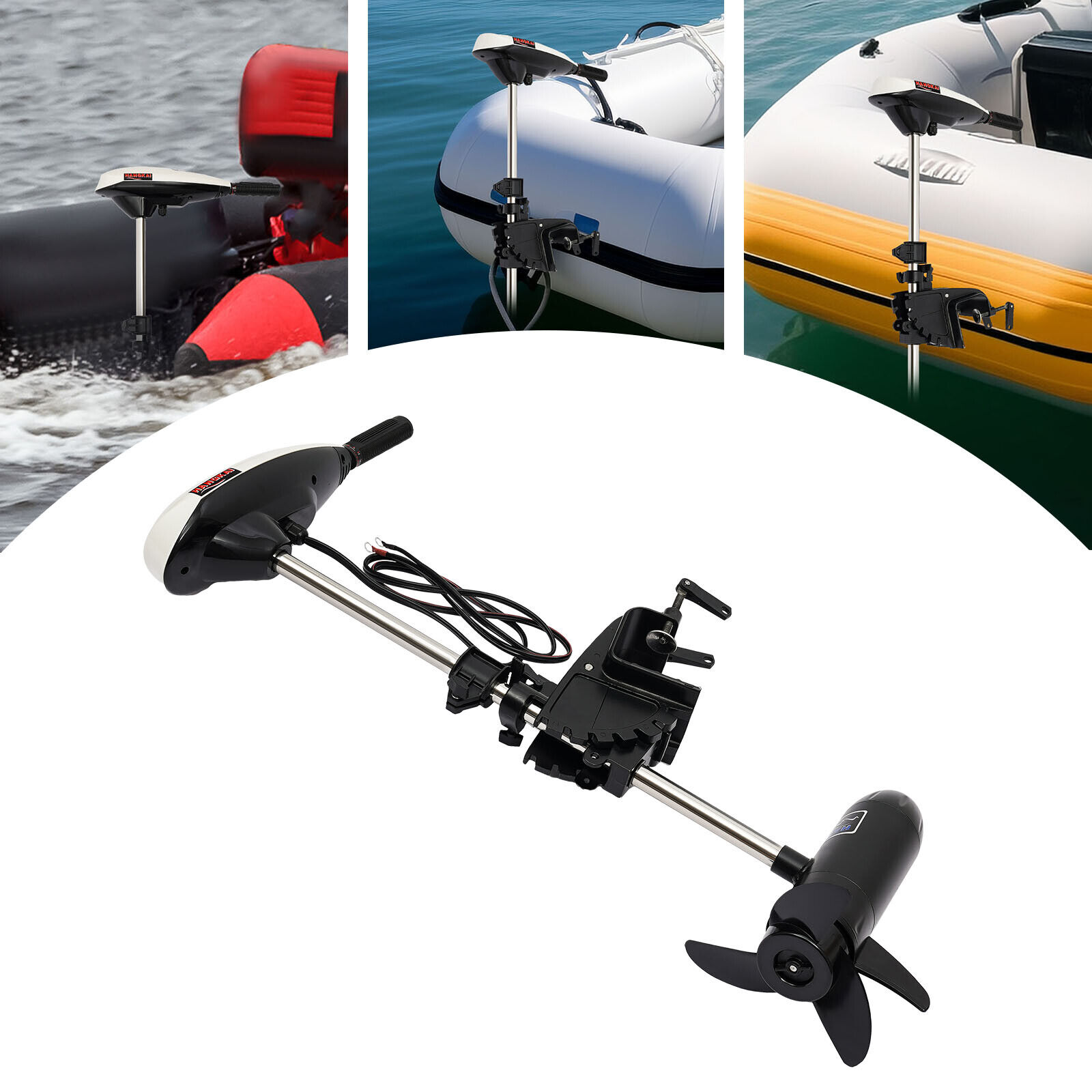 Fishing Kayak Trolling Motor - มอเตอร์ไฟฟ้าติดท้ายเรือ 12V 65LBS กำลัง 660w สำหรับเรือตกปลา