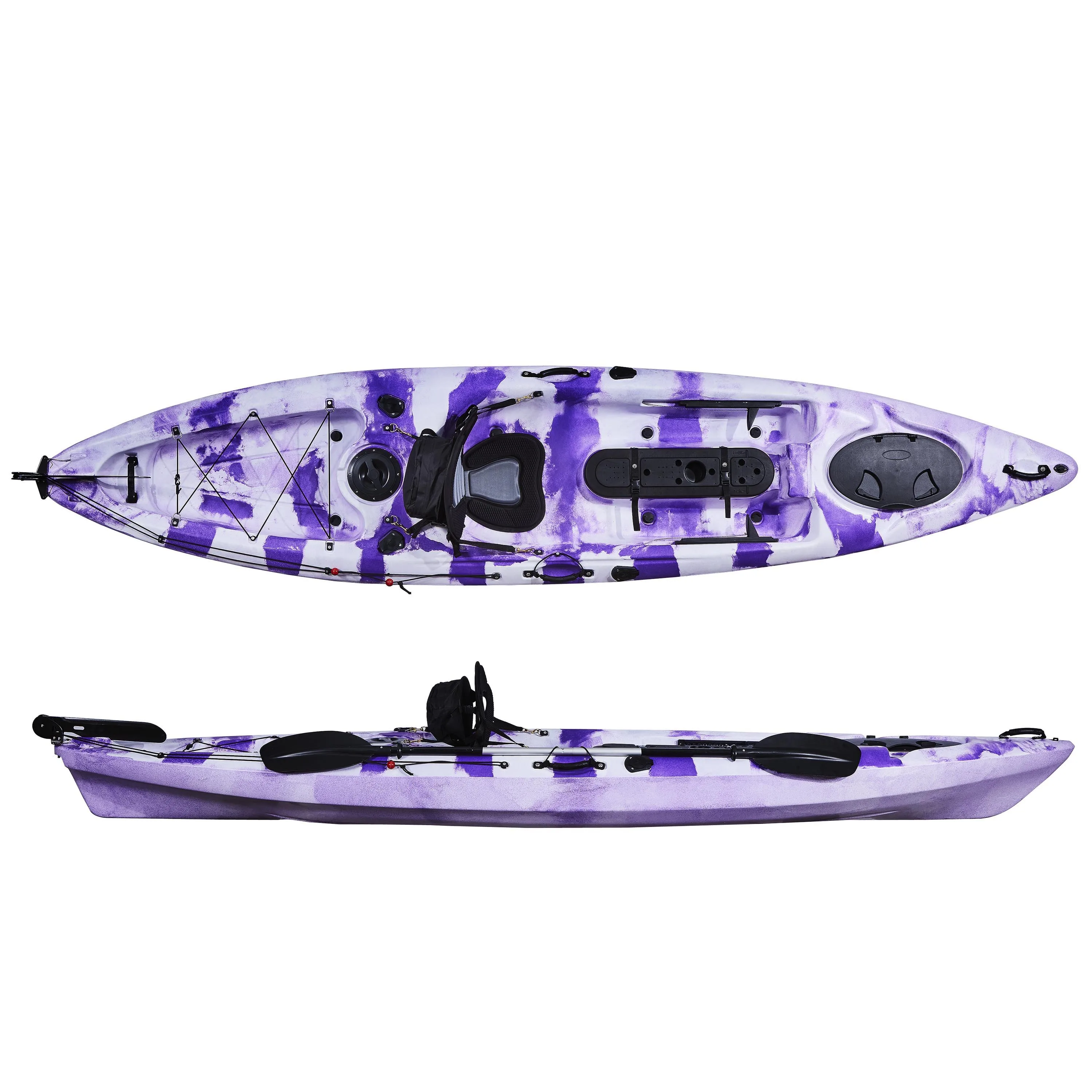 Fishing Kayak Sit In - 13ft เรือคายัคตกปลา3.95ม. 1คนสำหรับกีฬาทางน้ำนั่งบนเรือคายัคเพื่อขายเรือไปยังท่าเรือ